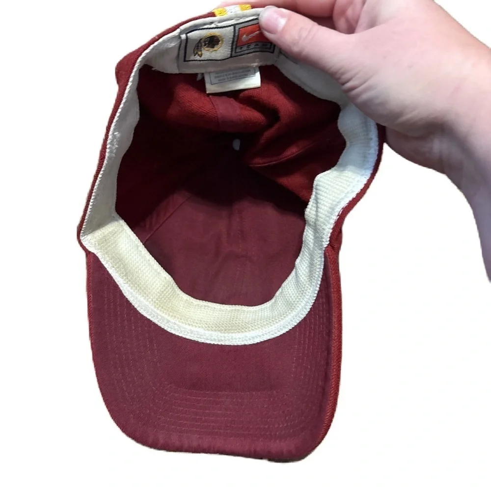 Nike Washington Redskins Hat Vintage 100% Wool 7 1/4 Red Gold Burgundy